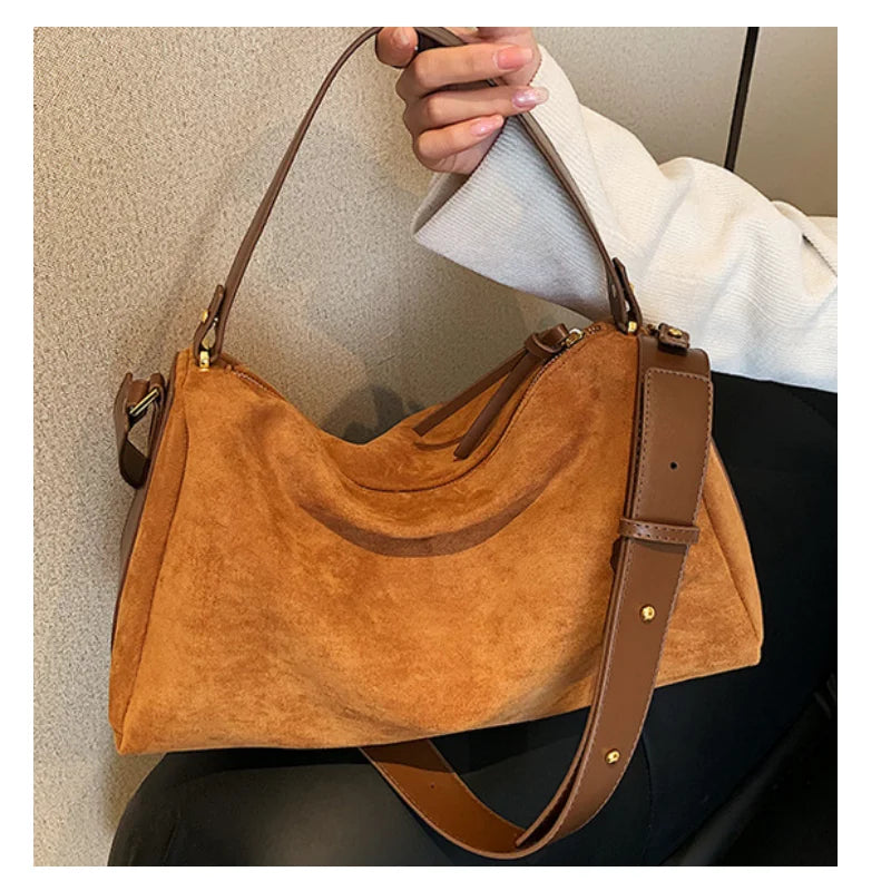 High Capacity Female Patchwork PU Crossbody Bag Women Handbag