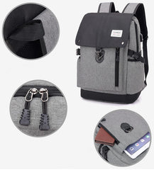 High Capacity Men's Backpack USB Charging Laptop Travel Bags