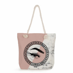 High Capacity Tote Bag Eye Lashes Print Women Shoulder Bag