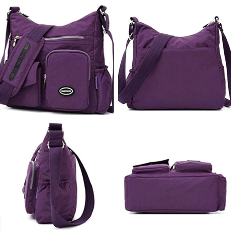 Nylon Crossbody Bag Women Shoulder Purse Waterproof Lady Handbag