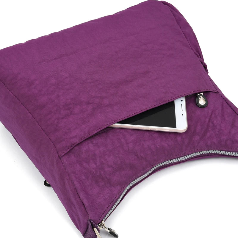 Waterproof Nylon Crossbody Bag Women Shoulder Messenger Purse