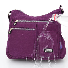 Waterproof Nylon Crossbody Bag Women Shoulder Messenger Purse