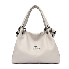 High Solid Leather Women's Handbags Large Capacity Messenger Bags Ladies Casual