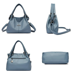 High Solid Leather Women's Handbags Large Capacity Messenger Bags Ladies Casual