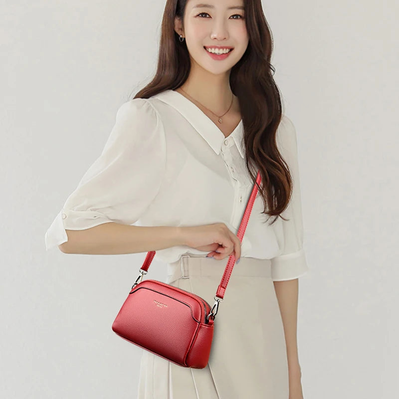 Women's Double Layer Shoulder Bag Mobile Phone Bag Casual Small Bag