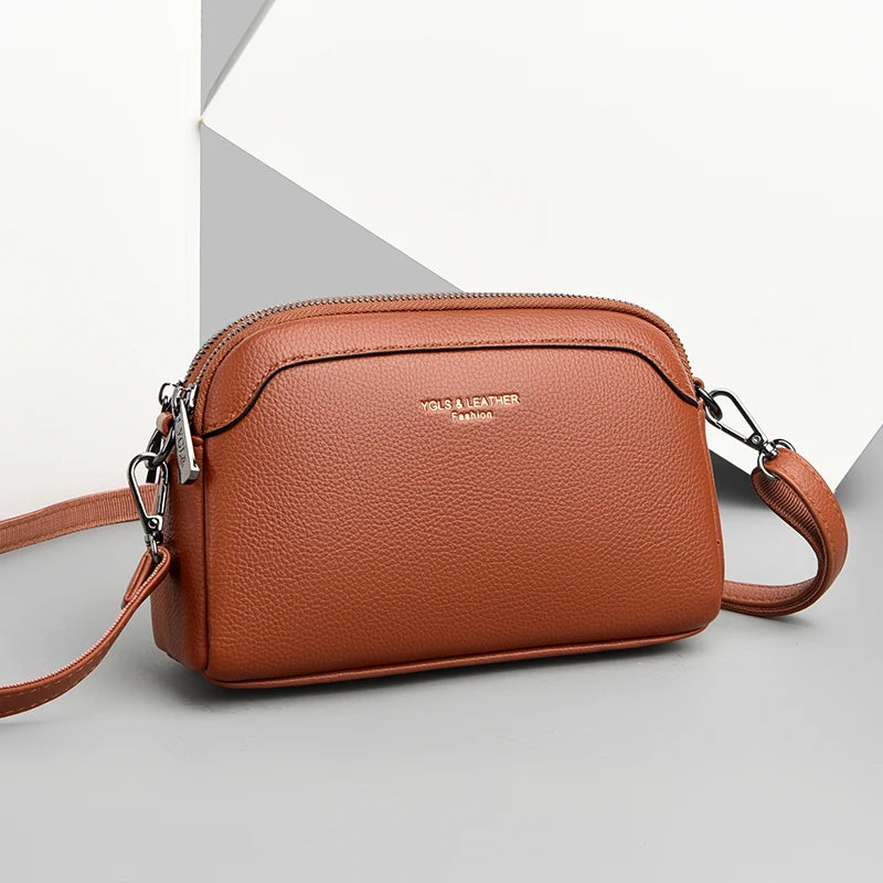 Women's Double Layer Shoulder Bag Mobile Phone Bag Casual Small Bag