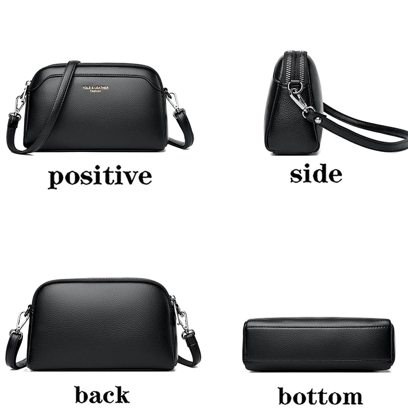 Women's Double Layer Shoulder Bag Mobile Phone Bag Casual Small Bag