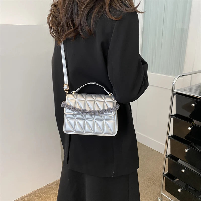 Women's Chain Shoulder Bag PU Leather Handbag