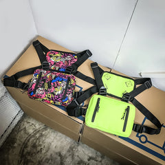 Hip Hop Style Crossbody Shoulder Chest Bag Unisex Oxford Streetwear Waist Packs
