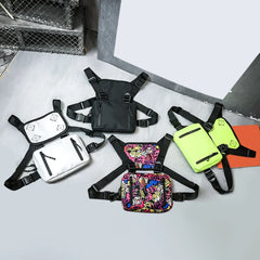 Hip Hop Style Crossbody Shoulder Chest Bag Unisex Oxford Streetwear Waist Packs