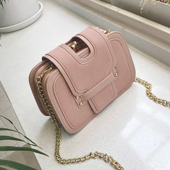 Frosted Small Square Bag Women Three-Layer Shoulder Messenger Chain Bag