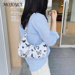 Hobos Nylon Shoulder Underarm Bag Casual Ladies Solid Zipper Top-handle Handbag