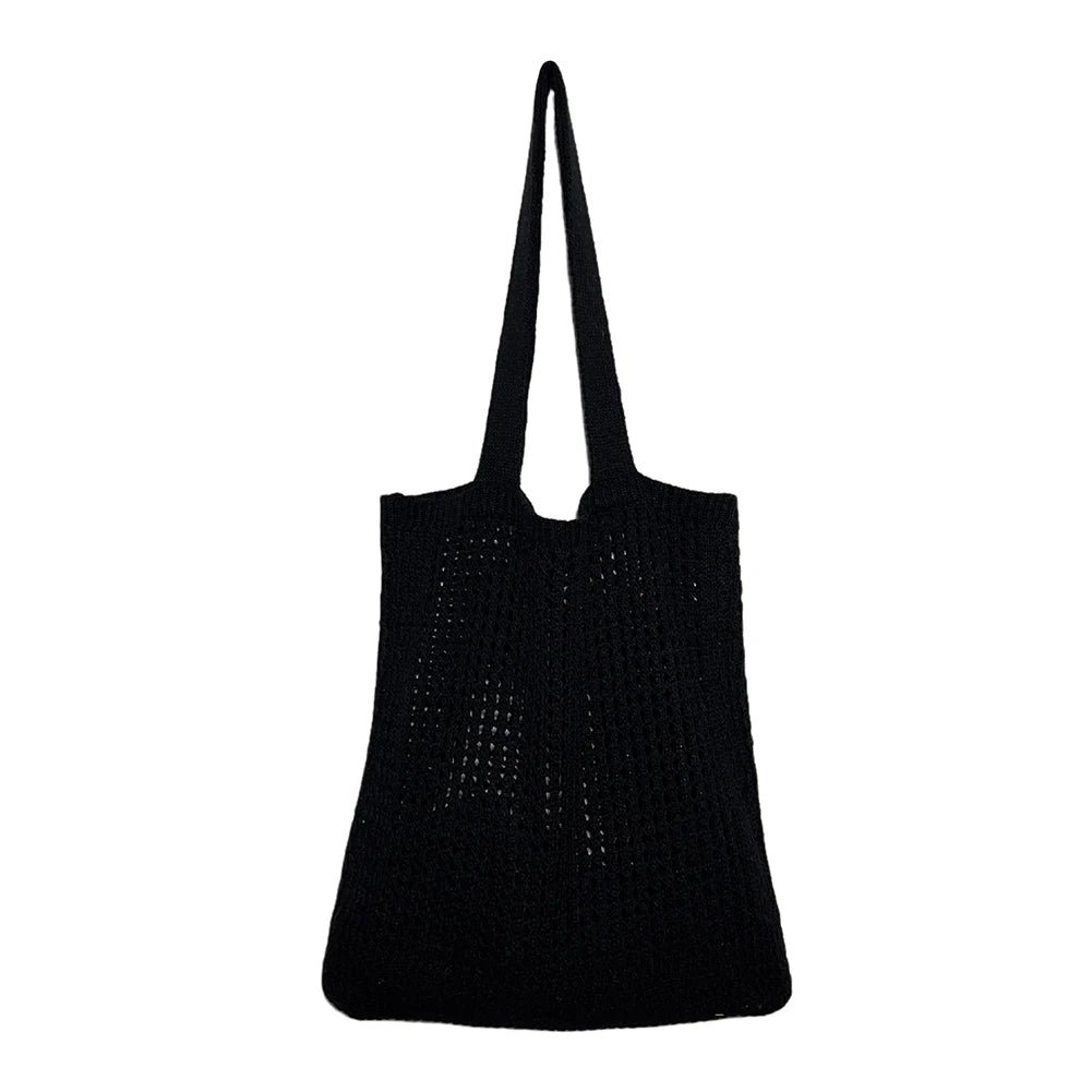 Crochet Tote Hollow Knitted Shoulder Bag Women Handbag Purse