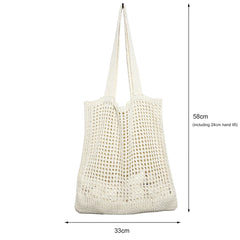 Crochet Tote Hollow Knitted Shoulder Bag Women Handbag Purse