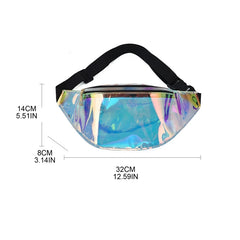 Translucent Holographic PVC Fanny Pack for Women