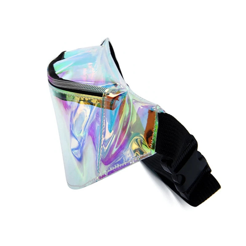 Translucent Holographic PVC Fanny Pack for Women