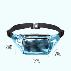Translucent Holographic PVC Waist Fanny Pack Chest Phone Pouch