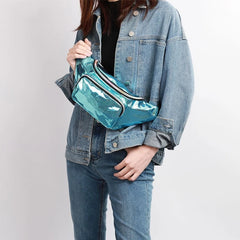 Translucent Holographic PVC Waist Fanny Pack Chest Phone Pouch