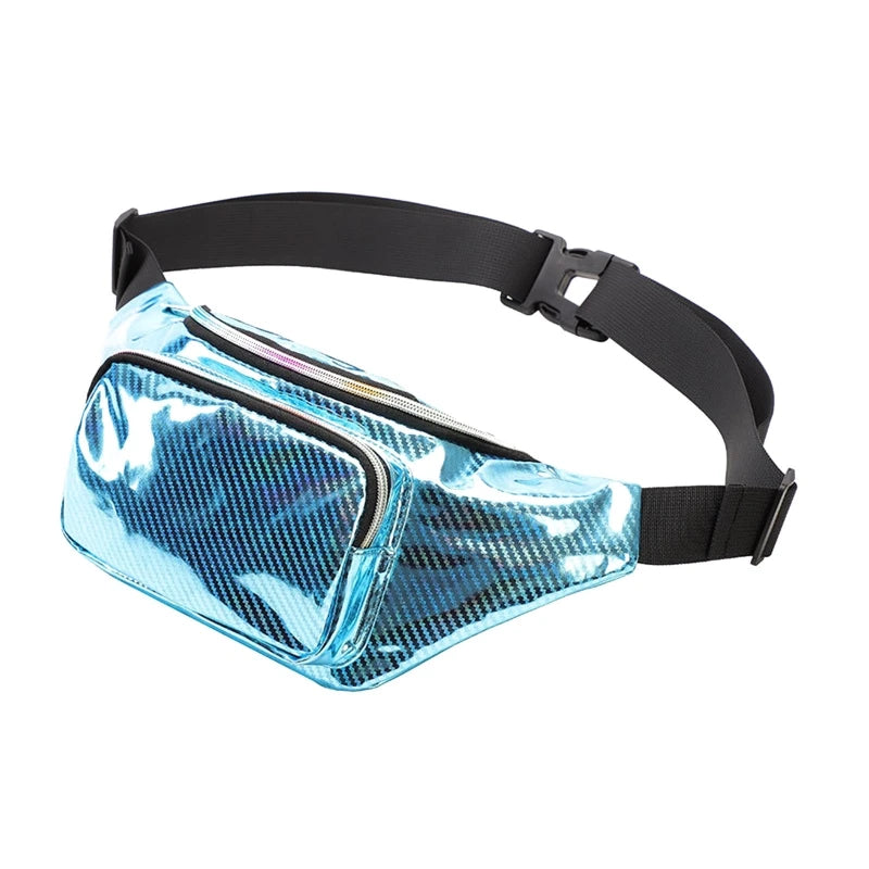 Translucent Holographic PVC Waist Fanny Pack Chest Phone Pouch
