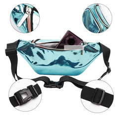 Translucent Holographic PVC Waist Fanny Pack Chest Phone Pouch