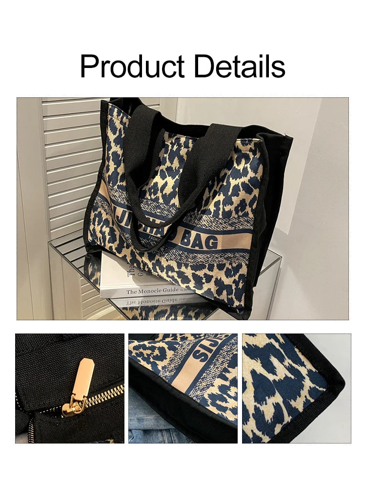 Large Jacquard Embroidery Tote Bag Women Handbags Purse