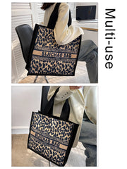 Large Jacquard Embroidery Tote Bag Women Handbags Purse
