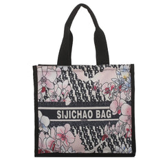 Large Jacquard Embroidery Tote Bag Women Handbags Purse