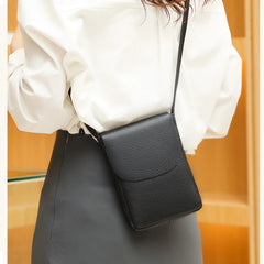 Japanese Leather Mini Sling Purse for Women Casual Shoulder Bag