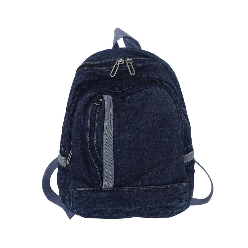 Jean Mini Backpack Shoulder Bag Leisure Denim Travel