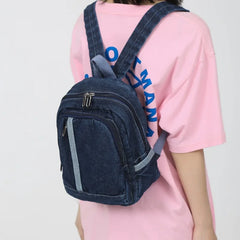 Jean Mini Backpack Shoulder Bag Leisure Denim Travel