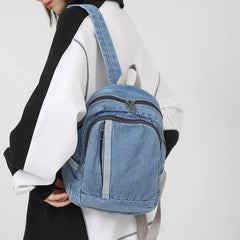 Jean Mini Backpack Shoulder Bag Leisure Denim Travel