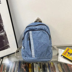 Jean Mini Backpack Shoulder Bag Leisure Denim Travel