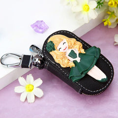 Cartoon Car Key Bag Women's Leather Waist Bag Purse
