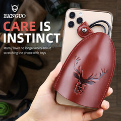 Key Wallets Leather Organizer Smart Key Holder Housekeeper Keys Pull Out Bag