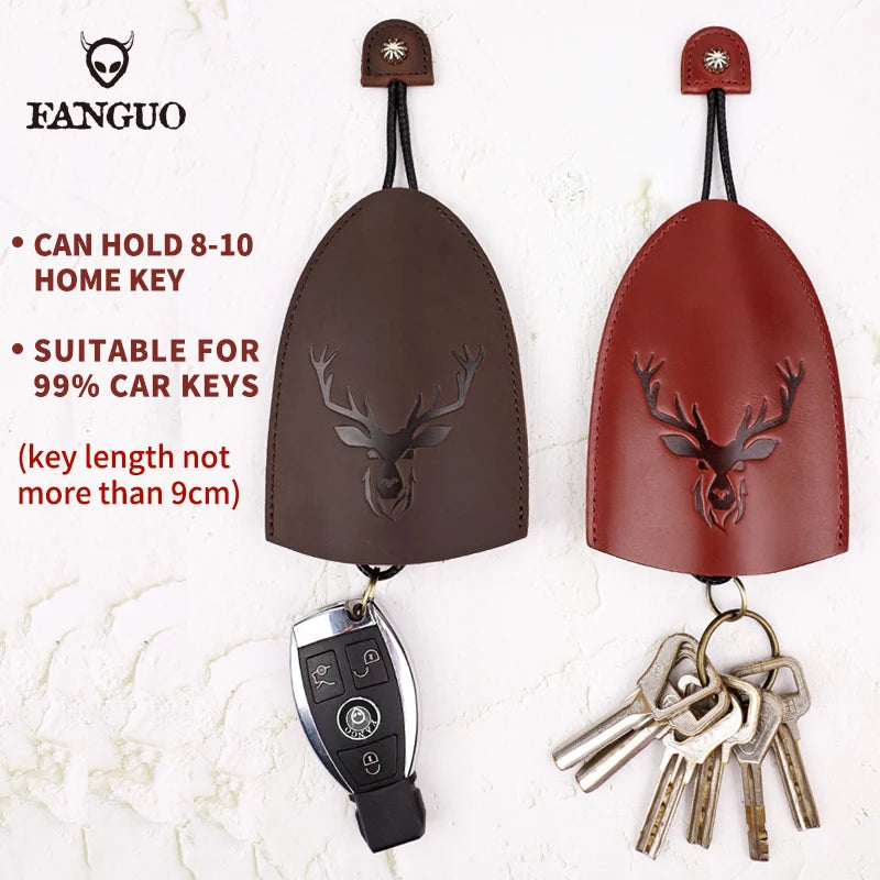 Key Wallets Leather Organizer Smart Key Holder Housekeeper Keys Pull Out Bag
