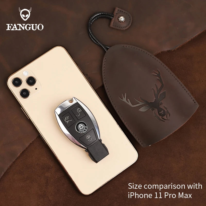 Key Wallets Leather Organizer Smart Key Holder Housekeeper Keys Pull Out Bag