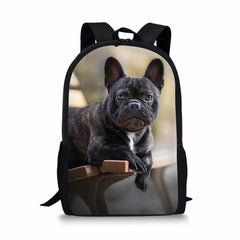 Kids School Bags Bulldogs Pattern Children Book Bag Travel Backpack