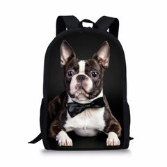 Kids School Bags Bulldogs Pattern Children Book Bag Travel Backpack