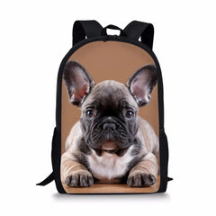 Kids School Bags Bulldogs Pattern Children Book Bag Travel Backpack