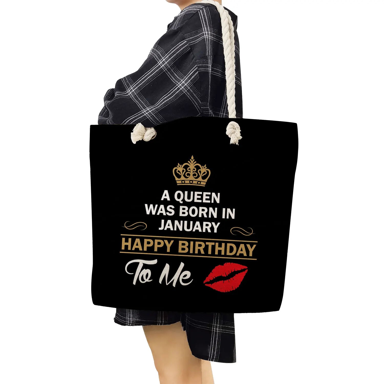 King And Queen Letter Print Handbags Crown Women Shoulder Bag