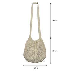 Women's Knitted Shoulder Bag Large Capacity Crossbody Casual Shopping Handbag