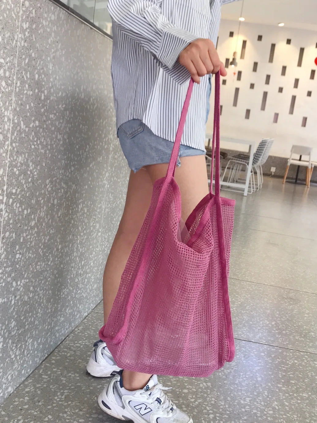 Knitted Vest Women's Crossbody Bag Crochet Large Capacity Handbag
