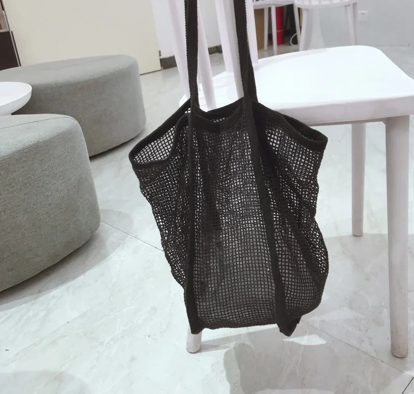 Knitted Vest Women's Crossbody Bag Crochet Large Capacity Handbag