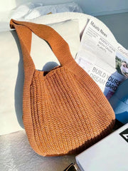 Knitted Handbags for Women Casual Shoulder Bag Top-Handle Bags