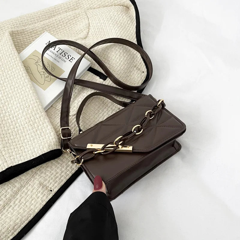Korea Style Small Handbags Women Shoulder Bag Chain Square Crossbody Bags