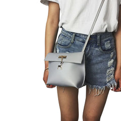 Crossbody Bag Women Travel Beach PU Leather Shoulder Bag Zipped Girls Sac