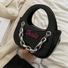 Retro Hand Small Bag Vintage Mini Shoulder Y2K Girl Chain Messenger Harajuku
