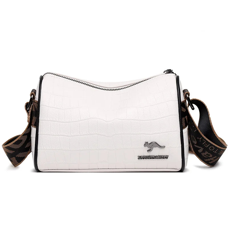 Vintage Leather Stone Sling Handbag for Women