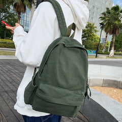 Canvas School Backpack Large Boy Girl Travel Student Bag Male Female College Bac