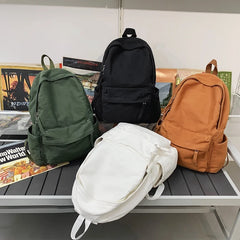 Canvas School Backpack Large Boy Girl Travel Student Bag Male Female College Bac